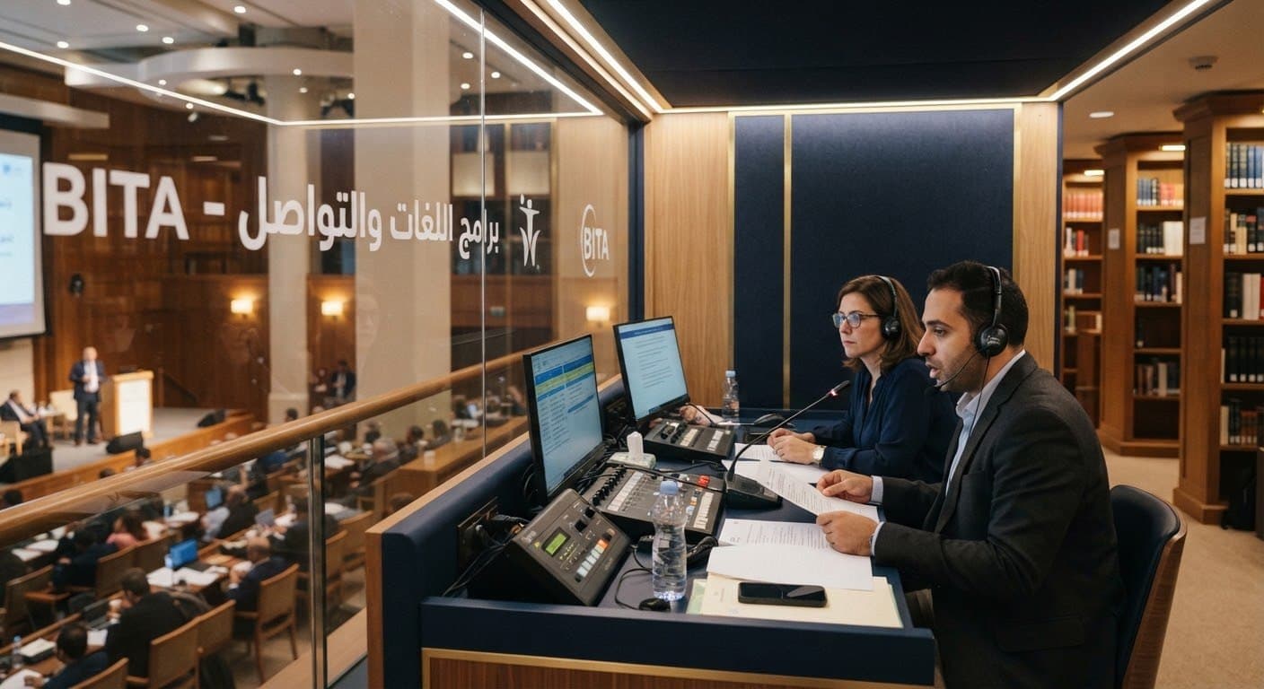 Simultaneous interpreting booths in the language lab
